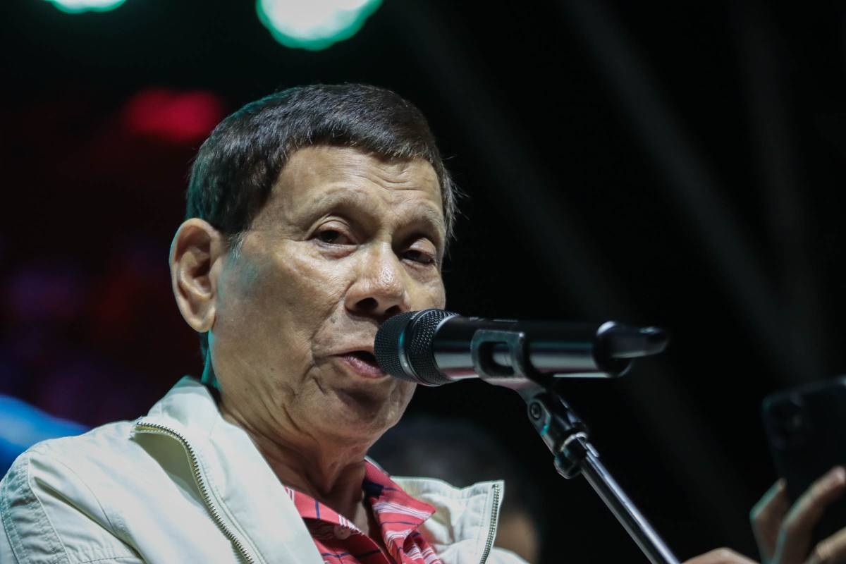Former president Rodrigo Duterte. PHOTO BY J. GERARD SEGUIA