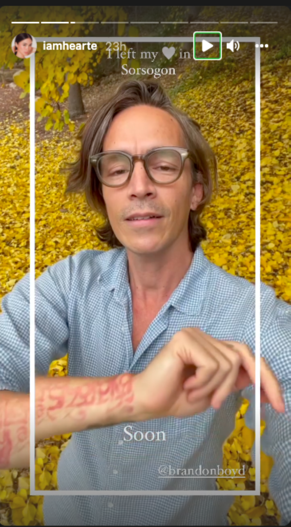 Rock star Brandon Boyd now among Heart Evangelista's IG followers