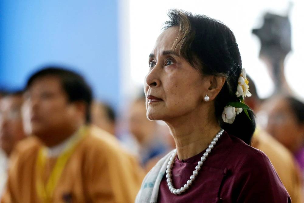 In this file photo taken on July 17, 2019, Myanmar's State Counsellor Aung San Suu Kyi attends the opening ceremony of the Yangon Innovation Centre in Yangon. AFP PHOTO