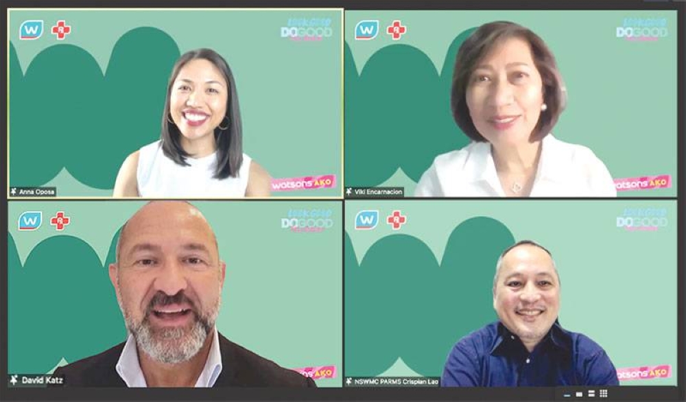 (Clockwise from top left) Save Philippine Seas’s Anna Oposa, Watsons Philippines’ Viki Encarnacion, Plastic Bank’s David Katz, and National Solid Waste Management Commission’s Crispian Lao shared valuable insights on how waste management and recycling affect global warming and climate change