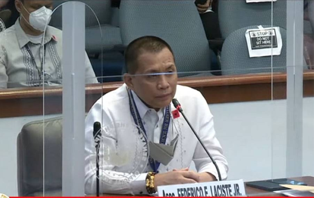 Agriculture Assistant Secretary Federico Laciste Jr. testifies during the resumption of the Senate Committee of the Whole’s inquiry into the rampant smuggling of vegetables. SCREENGRAB FROM SENATE HEARING LIVESTREAM