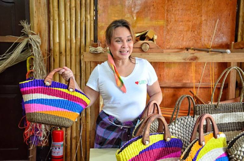 Antique representative and senatorial candidate Loren Legarda highlights the products of her home province in a trade and tourism fair. CONTRIBUTED PHOTO