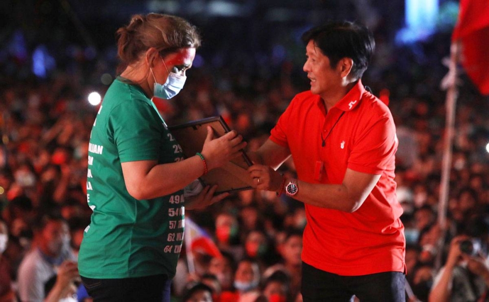 PRESIDENTIAL candidate Ferdinand “Bongbong” Marcos Jr. and his running mate Sara Duterte-Carpio