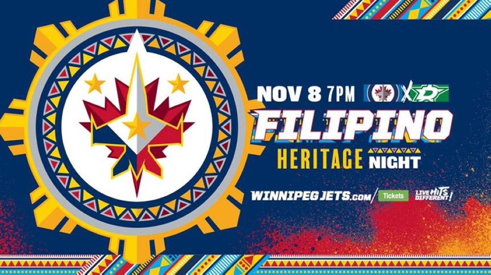 The Filipino-themed Winnipeg Jets logo designed for their Filipino heritage night in the National Hockey League on Nov.  8, 2022. PHOTO FROM THE WINNIPEG JETS
