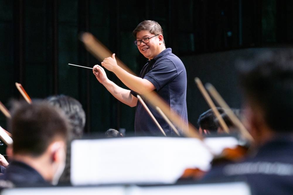 Since 2021, Maestro Gerard Salonga has been the Music Director and Chief Conductor of Orchestra for OFY, eager to train the future of orchestra music in the country.