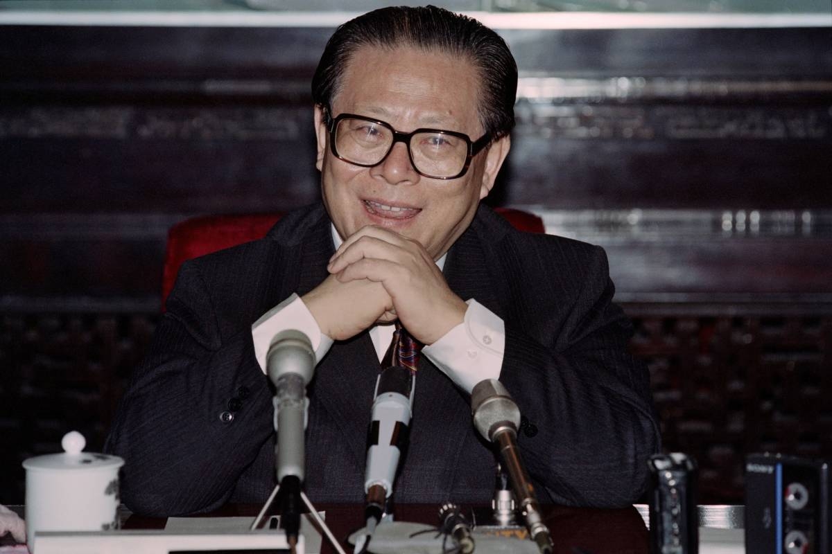 In this file photo taken on April 6, 1992 shows General Secretary of the Chinese Communist Party Jiang Zemin in Beijing. AFP PHOTO