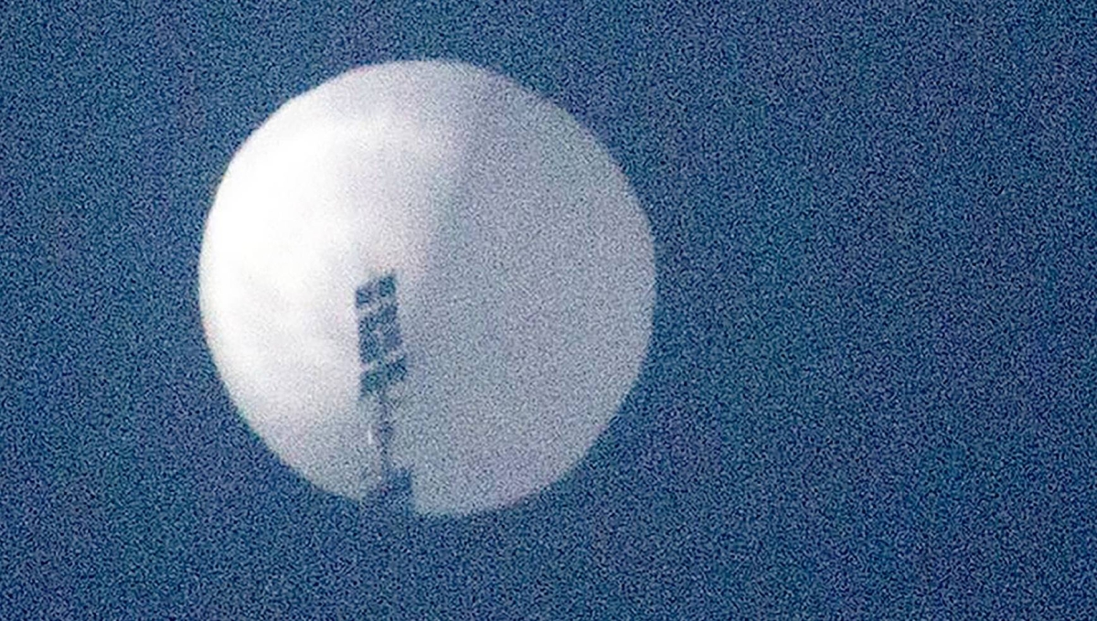 DESTROYED This handout photo from Chase Doak taken on Wednesday, Feb. 1, 2023, and released on February 2 shows a suspected Chinese spy balloon in the sky over Billings, Montana. AFP PHOTO