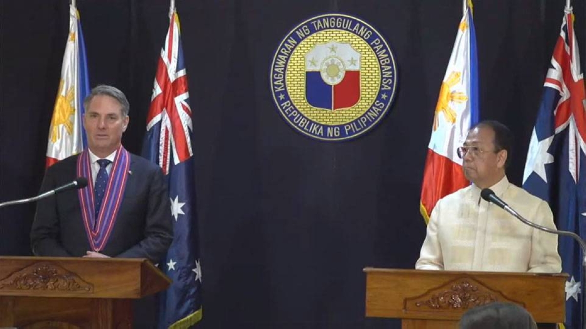 Senior Undersecretary Carlito G. Galvez, Jr., Officer-in-Charge of the Philippine Department of National Defense (DND), and Deputy Prime Minister and Minister for Defence of Australia Honorable Richard Marles MP shared the two countries’ aspiration for collective security and defense in Indo-Pacific during their high-level meeting on Wednesday. Photo from Department of National Defense - Philippines 