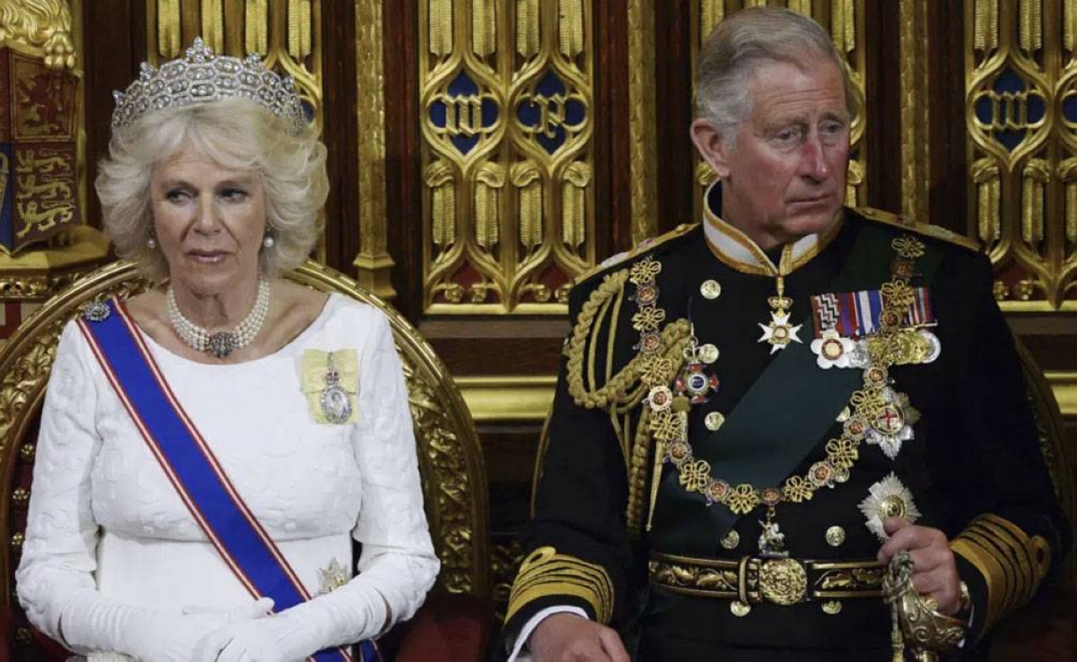Then-Duchess of Cornwall Camilla and Prince Charles in the House of Lords, during the State Opening of Parliament at the Palace of Westminster on June 4, 2014. AP FILE PHOTO