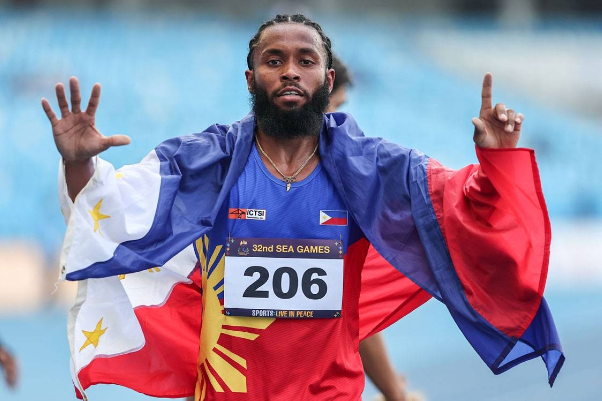 Eric Cray wins his sixth straight men's 400-meter hurdles gold in the SEA Games on Thursday in Phnom Penh, Cambodia. PHOTO BY RIO DELUVIO