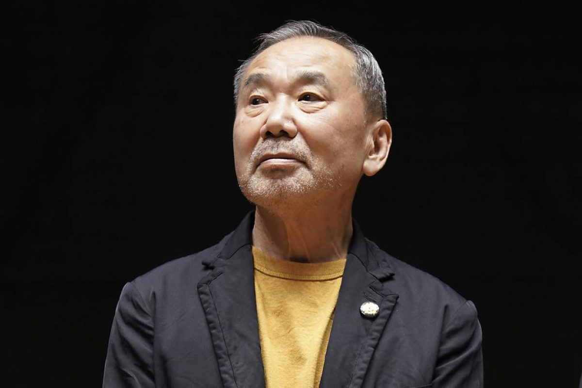 Japanese novelist Haruki Murakami pauses during a news conference on Waseda University's new international house of literature, also known as The Haruki Murakami Library, at the said school in Japan’s capital Tokyo on Sept. 22, 2021. AP FILE PHOTO