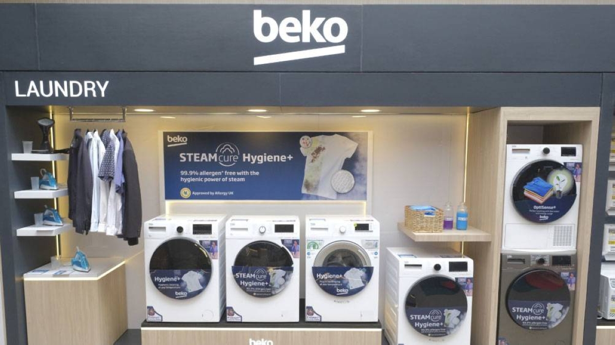 Beko’s wide range of appliances include (from left) inverter aircons, washing machines, cooking ranges and refrigerators.