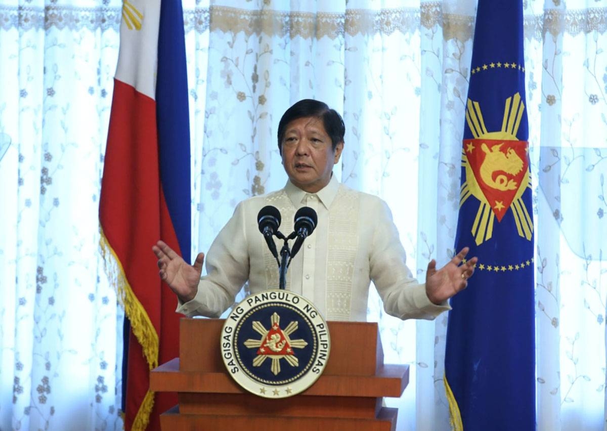 GOVT SUPER APP LAUNCHED President Ferdinand Marcos Jr. delivers a speech at the launch of the eGov Super App PH in Malacañang on Friday, June 2, 2023. PPA/POOL RENE H. DILAN