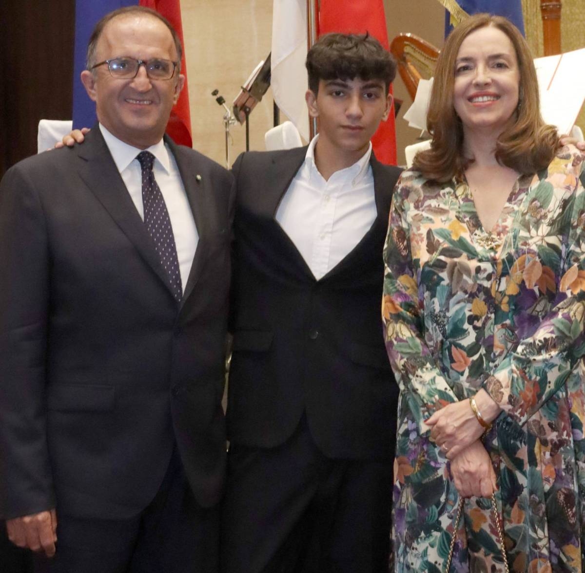 Ambassador Simon, Marco Clemente and Maria Rosaria Brizi