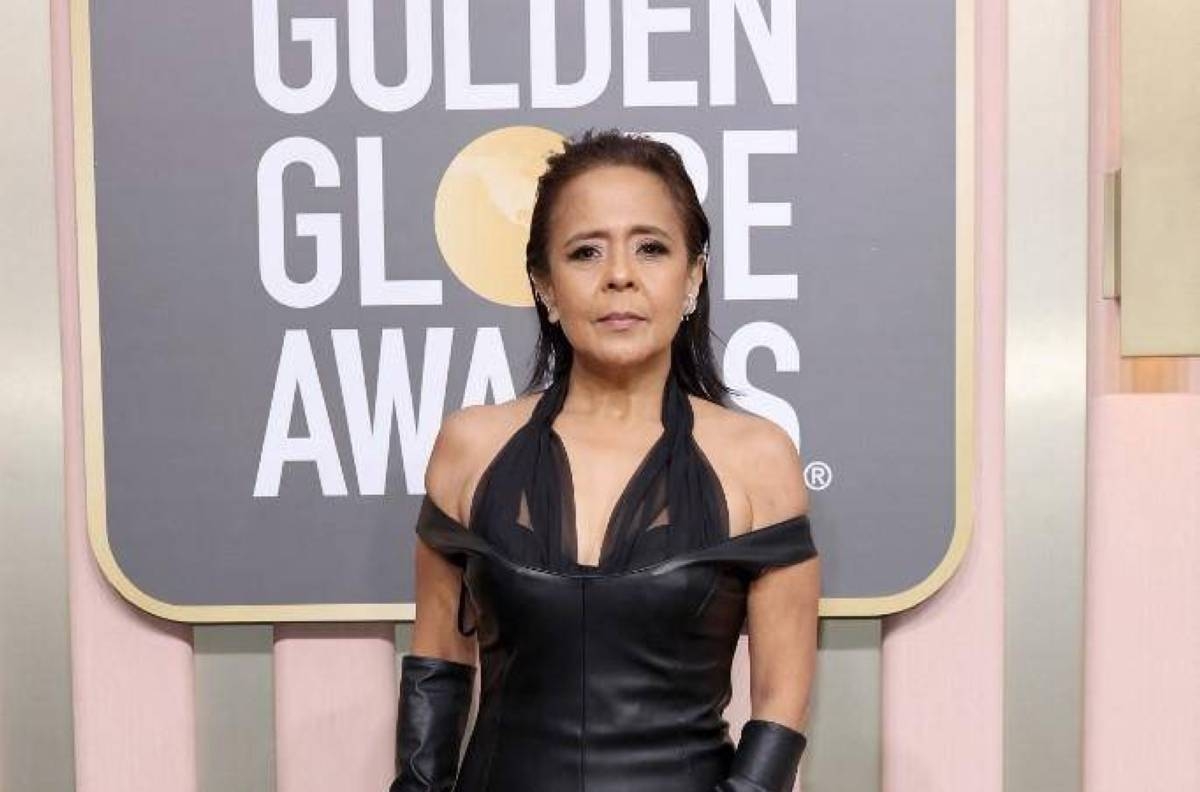 Dolly de Leon poses for a photo on the red carpet of the 80th Annual Golden Globe Awards in Beverly Hills, California. AFP PHOTO