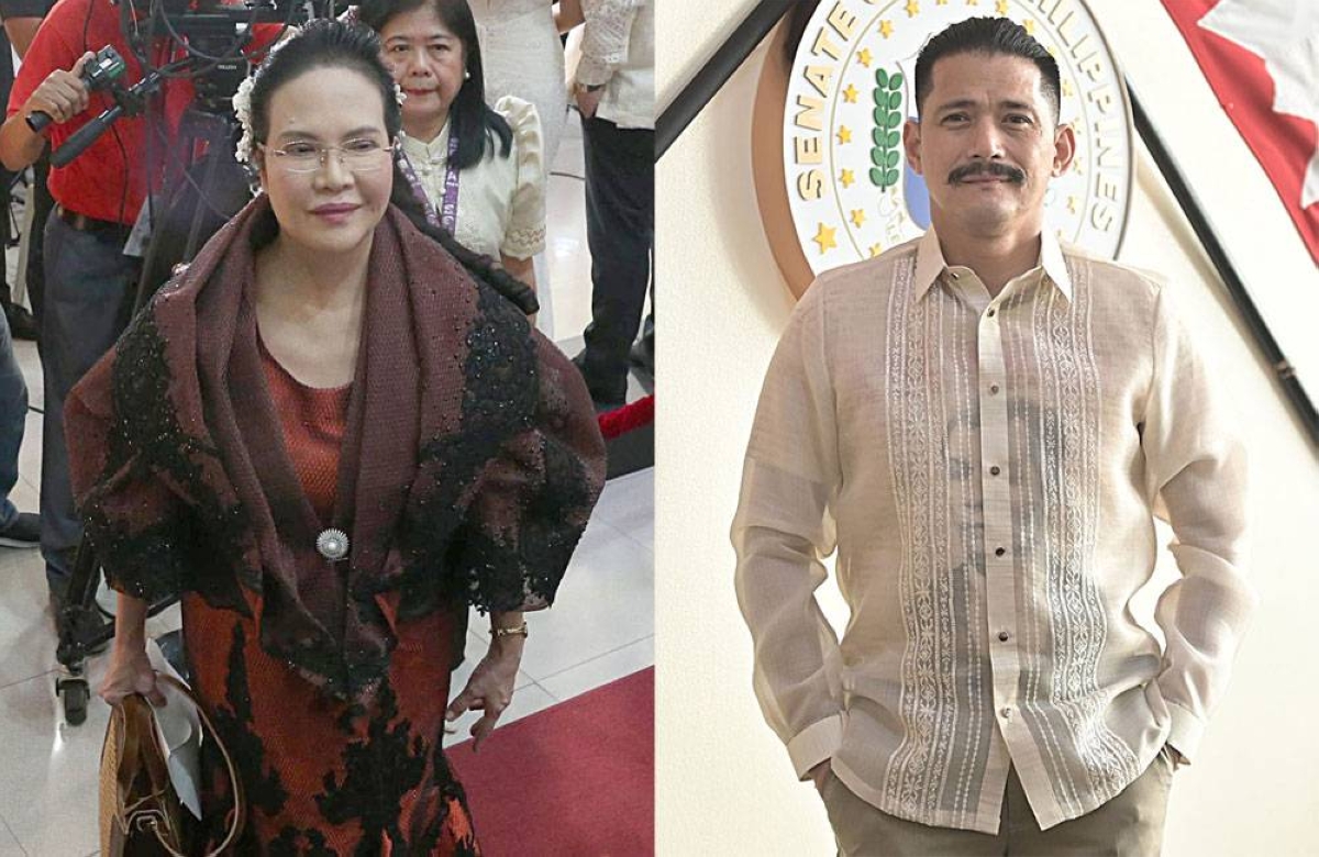 PERSIDA ACOSTA AND ROBIN PADILLA The Manila Times Lifestyle is putting the SONA outfits of Chief Public Attorney Persida Acosta and Sen. Robin Padilla side by side this year, only because it seems like they’re rushing to a period movie set right after the President’s speech. Acosta, the well-followed columnist of The Manila Times, definitely makes a statement, be it in writing or dressing as the case may be. But in this Fidel Marquez creation, the latter, is more open to interpretation than the former. As for Sen. Padilla’s proudly “costs less than P7K barong,” – a piece from Onesimus’ handy ready-to-wear line of traditional men’s wear in silk cocoon – no complaints on your pick, “Ginoong Binoe.” Do heed this friendly reminder, though: You are an honorable senator of the Republic of the Philippines now. There’s no need for the thick theatrical ‘stache nor the printed Bonifacio t-shirt to make a statement. We all praised “Bonifacio: Ang Unang Pangulo” already, but we continue to watch your performance on the Senate floor. PHOTOS FROM PHOTO BY RENE H. DILAN AND SEN. PADILLA’S OFFICE