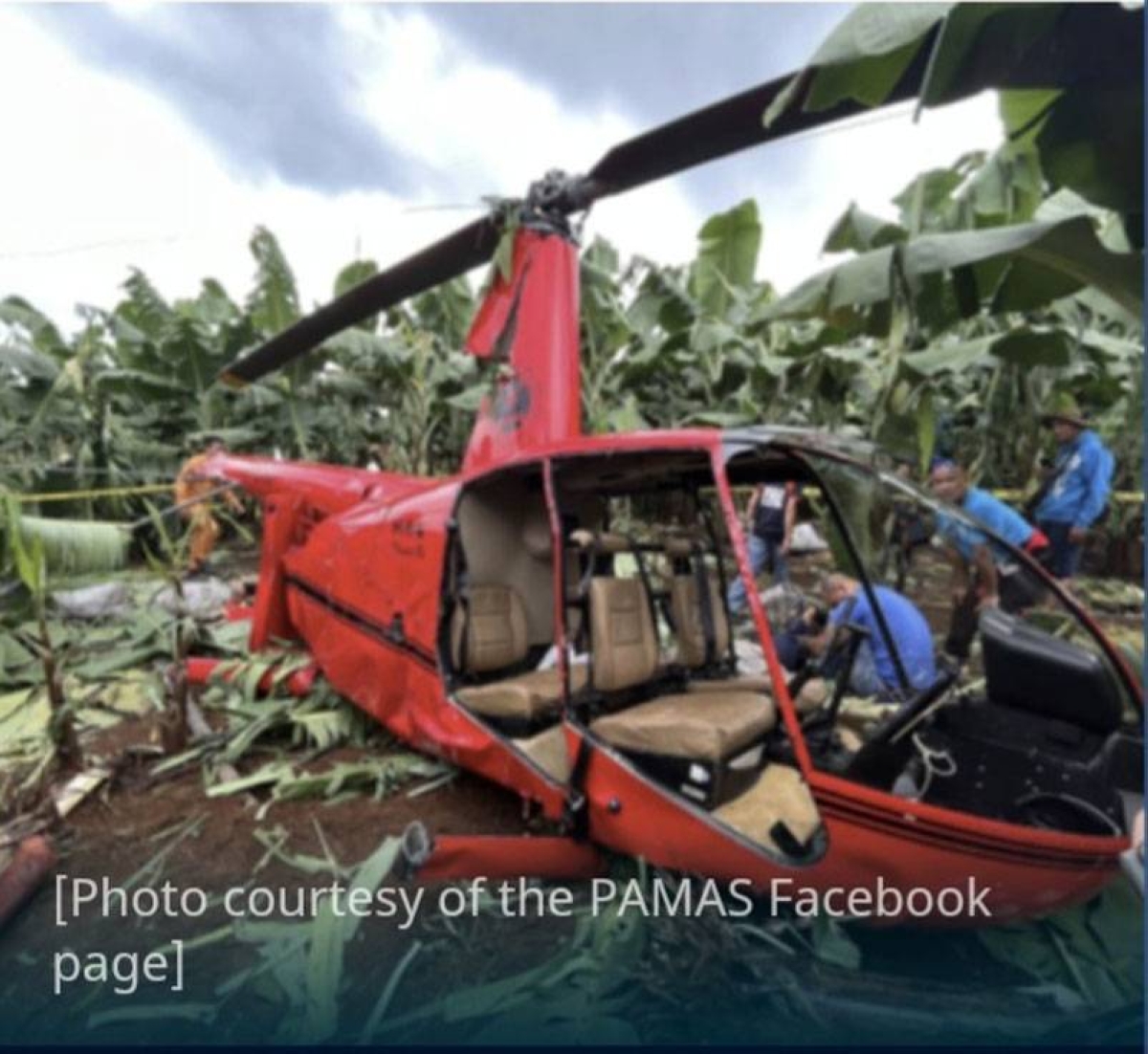Helicopter crash lands in Bukidnon, 4 passengers safe - Vimarsana News