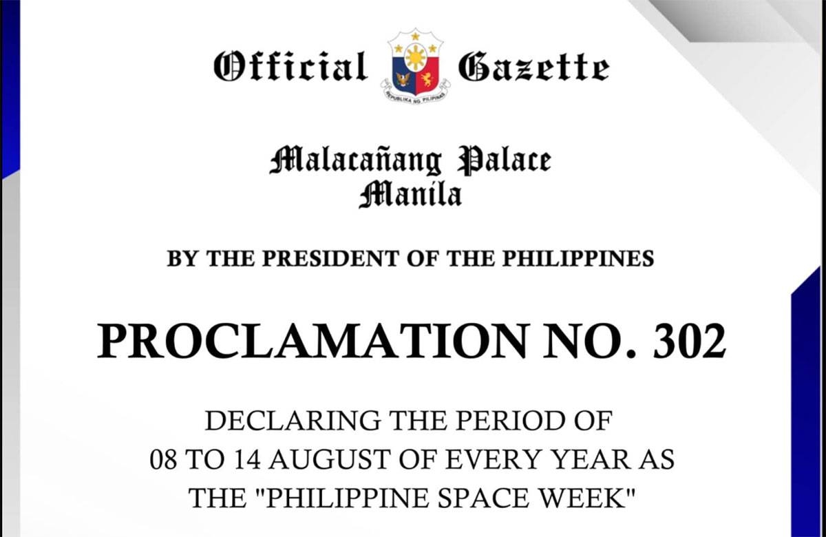 Marcos declares Aug 8-14 as 'PH Space Week' - Vimarsana News