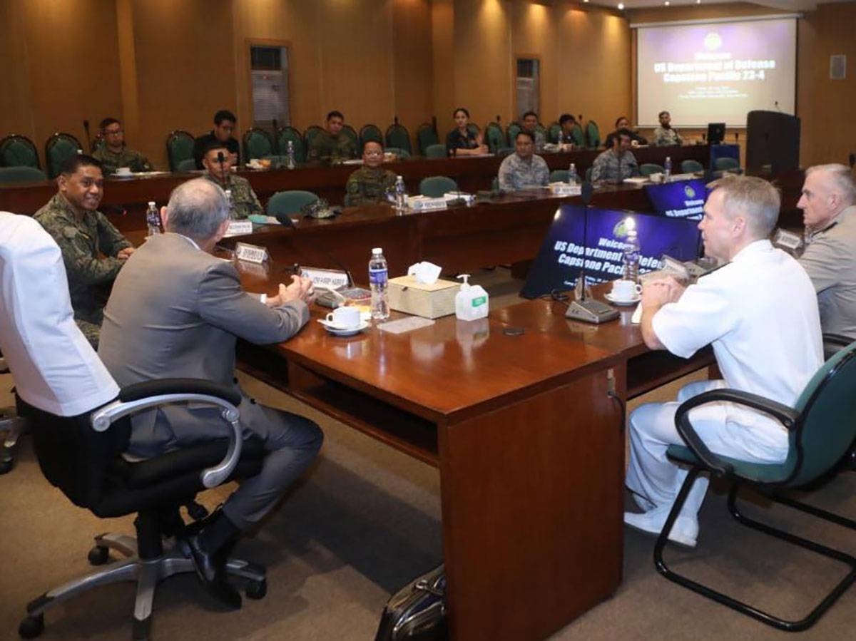 General Romeo Brawner Jr, Chief of Staff of the Armed Forces of the Philippines (CSAFP), met with United States generals and flag officers comprising its US CAPSTONE Pacific 23-4 program and discussed about the vital role of the AFP in the Indo-Pacific Region during their courtesy visit to the AFP General Headquarters here on July 28. Photo from Armed Forces of the Philippines 