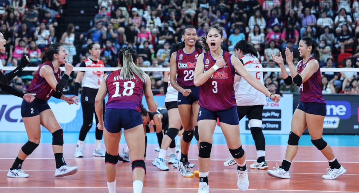 READY FOR BATTLE In this file photo, the Flying Titans celebrate during their PVL Invitational Conference game against Petro Gazz at the PhilSports Arena in Pasig City on July 15, 2023. PHOTO BY RIO DELUVIO