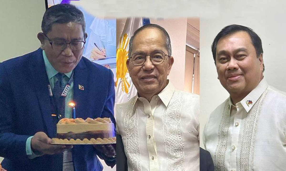 Tesda Chairman of the Board Avel Caraan, DoLE Sec. Benny Laguesma and Tesda Dir. Gen. Teng Mangudadatu