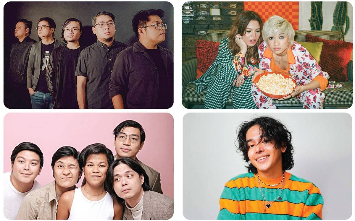 Park and Jams features talented local acts such as (clockwise, from top left) Autotelic, Leanne & Naara, Arthur Miguel and Over October.