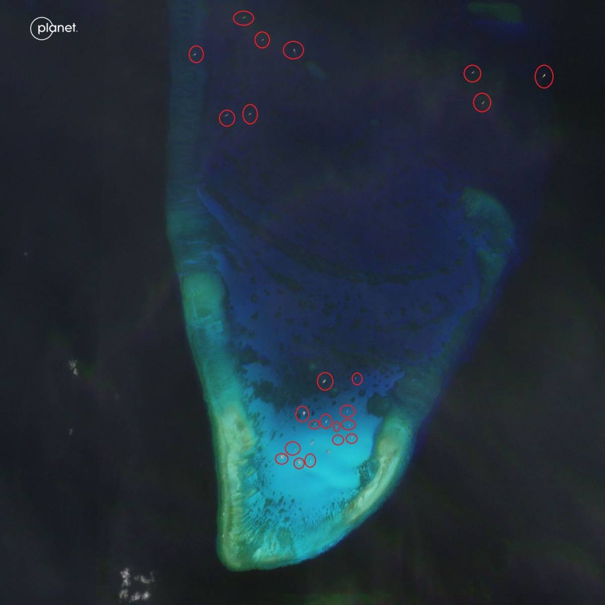 35 Chinese ships remain at 'harvested' WPS reef, according to satellite image
