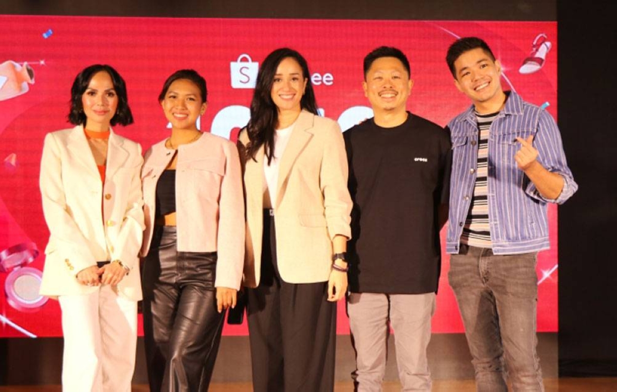 (From left) Gorgeous Glow’s Rosenda Casaje, Tala by Kyla’s Kyla Cañete, L’Oreal’s Denise Peralta, Crocs Philippines’ Mark Christian Chan, and ‘Shopee Idol’ Raynard Yu.