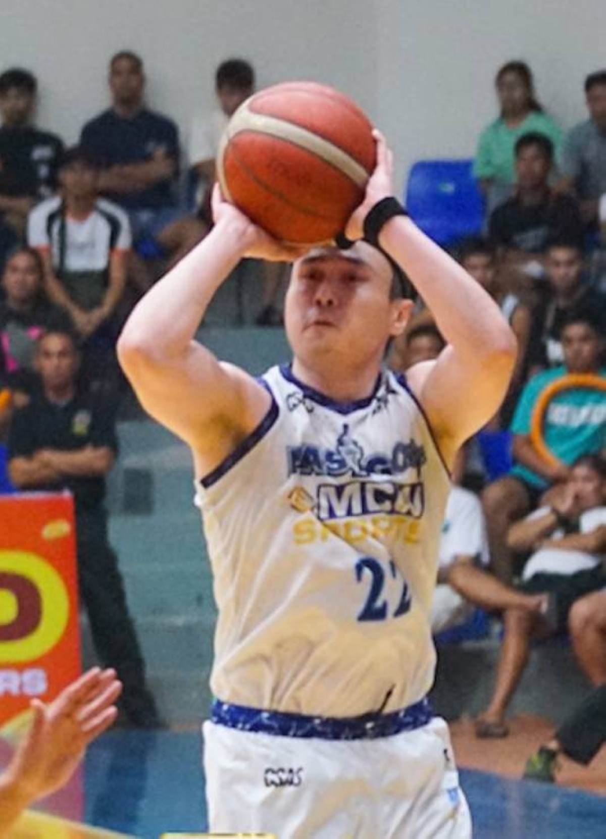 Robbie Manalang shoots the ball during Game 2 of the MPBL North Division Quarterfinals at the Caloocan Sports Complex on Friday, Oct. 13, 2023. MPBL PHOTO