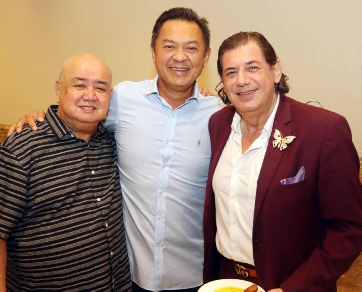 Fr. Danny Dagsaan, Pepito Angeles and Dr. George Sarakinis