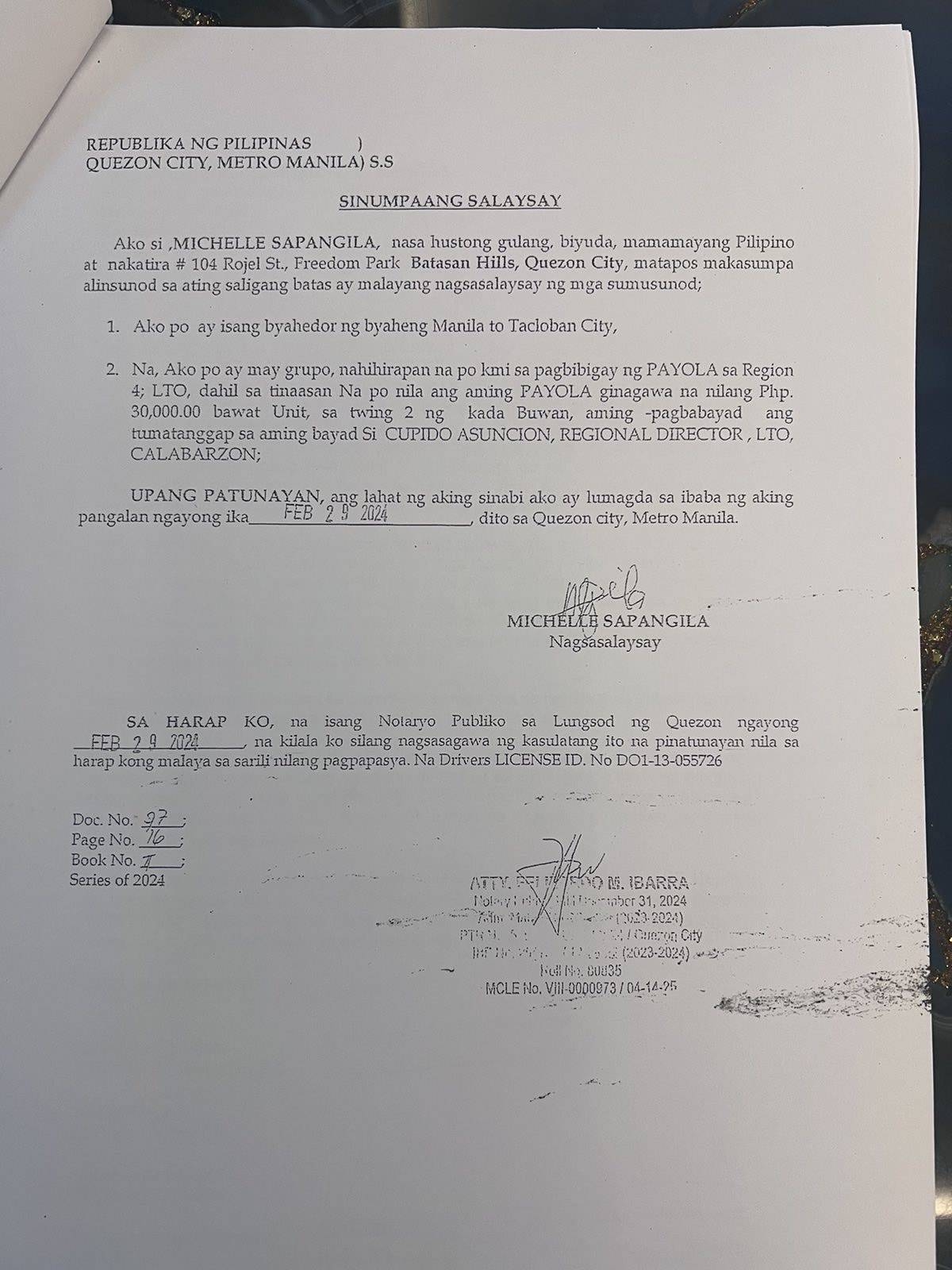 More complaints filed vs Calabarzon LTO chief before Marcos' office - Vimarsana News