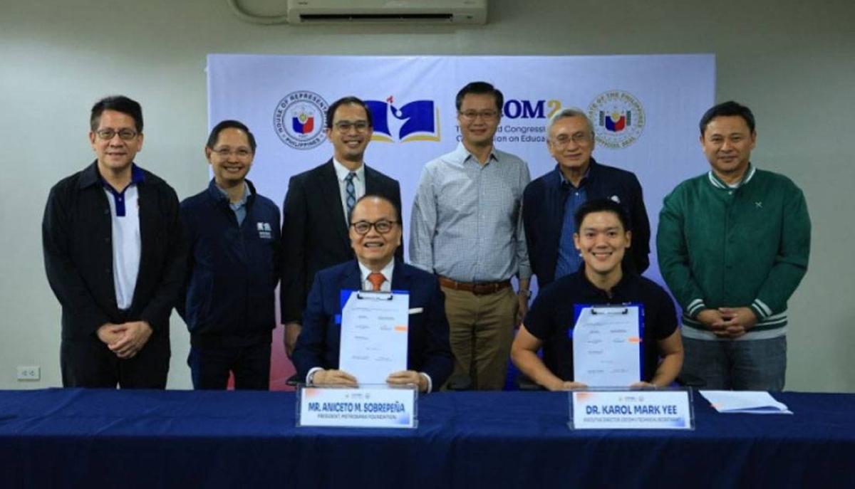 The Second Congressional Commission on Education cements partnership with the Metrobank Foundation Inc., The Asia Foundation and the De La Salle-College of Saint Benilde in a signing ceremony held at University of the Philippines BGC on March 14, 2024. CONTRIBUTED PHOTO