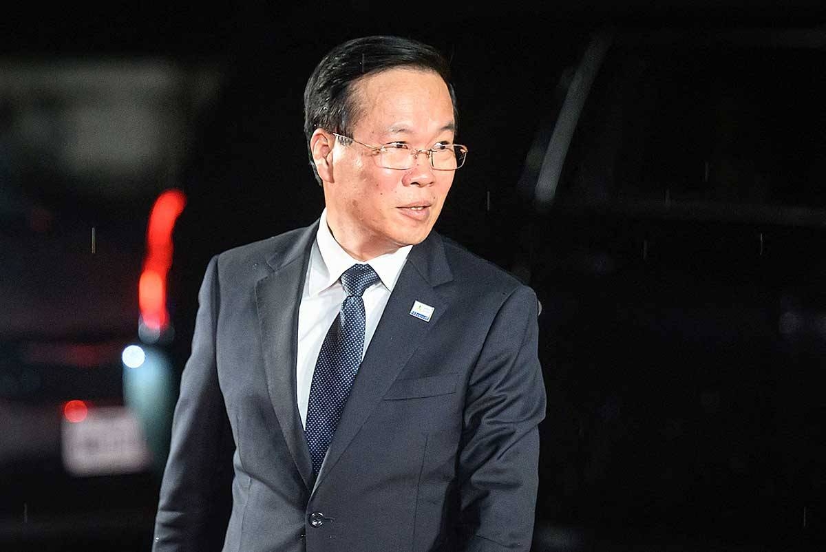 Vietnam’s President Vo Van Thuong arrives for the leaders and spouses dinner during the Asia-Pacific Economic Cooperation Leaders’ Week at the Legion of Honor in San Francisco, California, on Nov. 16, 2023. AFP PHOTO
