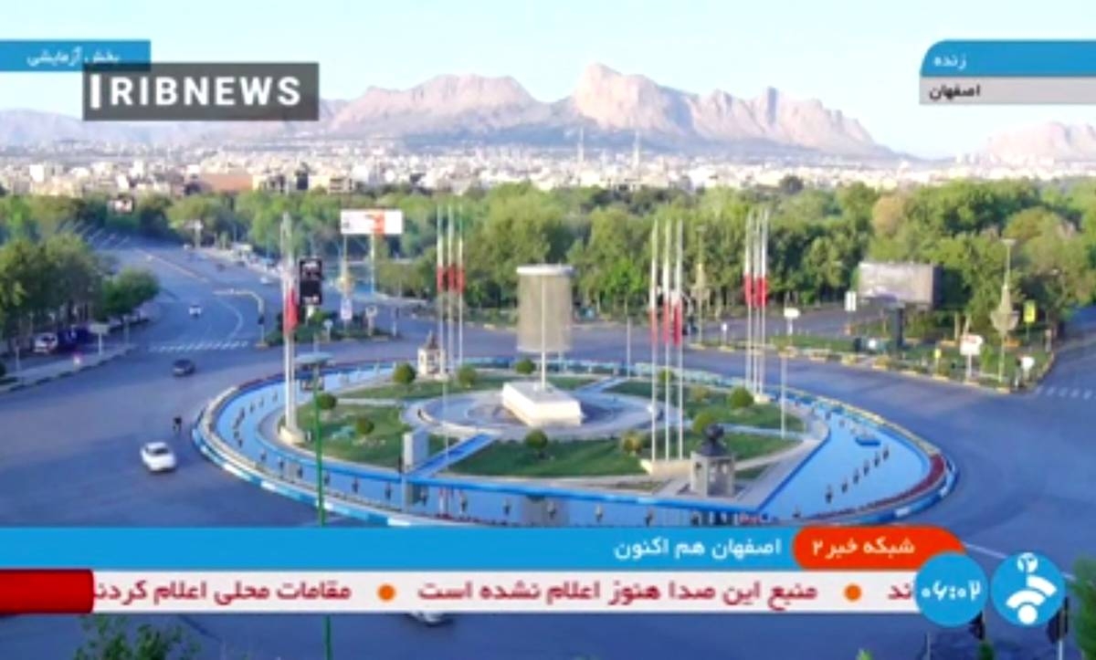 CALM BEFORE THE STORM A handout image grab made available by the Iranian state TV, the Islamic Republic of Iran Broadcasting (IRIB), shows what the TV said was a live picture of the city of Isfahan early on Friday, April 19, 2024, following reports of explosions heard in the province in central Iran. Iran's state media reported explosions in the northwest of the central province of Isfahan on April 19, as US media quoted officials saying Israel had carried out retaliatory strikes on its arch-rival. Nuclear facilities in Isfahan were reported to be 'completely secure,' Iran's Tasnim news agency reported, citing "reliable sources." IRANIAN STATE TV (IRIB) / AFP