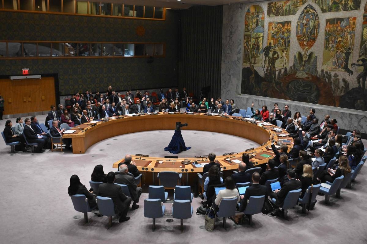 NO TO FULL MEMBERSHIP The UN Security Council votes on a resolution allowing Palestinian UN membership at the United Nations headquarters in New York on Thursday, April 18, 2024. AFP photo