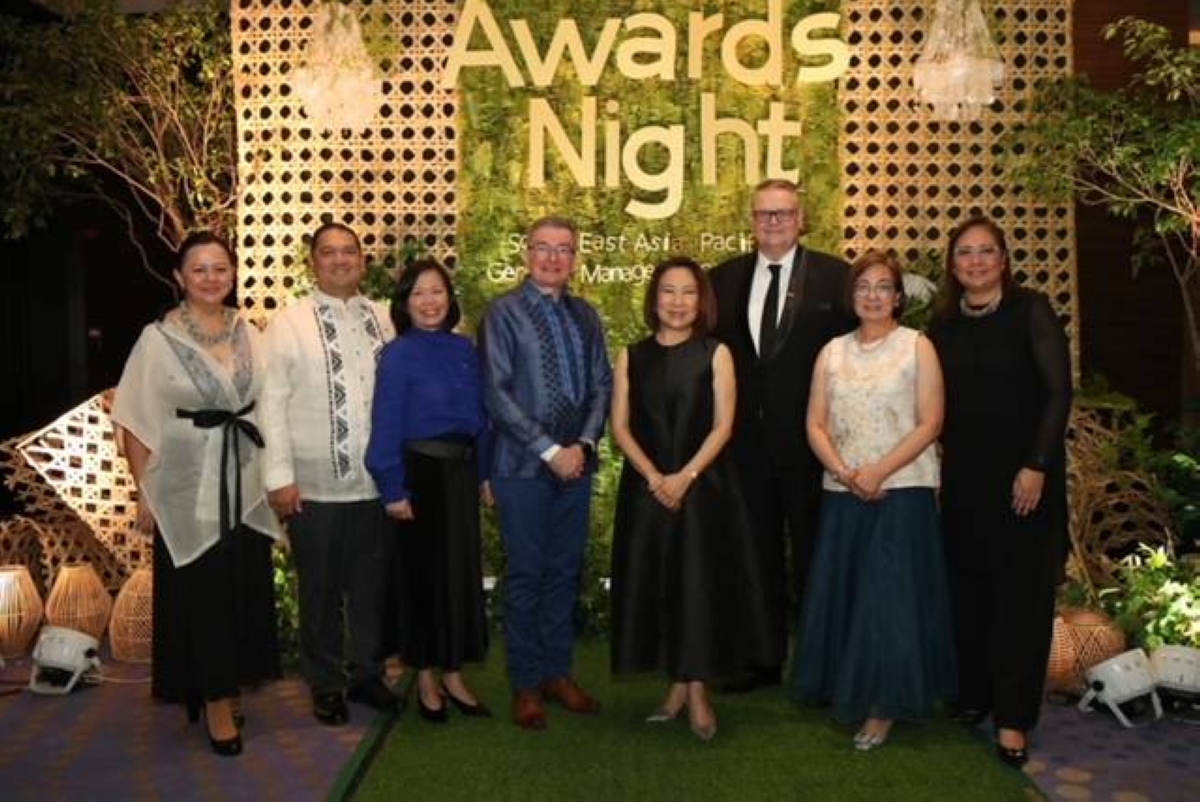 In photo are (from left) Park Inn by Radisson Clark General Manager (GM) Christina Dumaraos, Park Inn by Radisson Bacolod and Iloilo Area GM Sherwin Lucas, Park Inn by Radisson North EDSA GM Ann Olalo, Park Inn by Radisson Davao GM Sven Toune, SM Hotels and Conventions Corp. (SMHCC) President Elizabeth Sy, Radisson Blu Hotel Cebu GM Marko Janssen, SMHCC Executive Vice President Peggy Angeles and SMHCC Senior Vice President for Operations Cathy Nepomuceno during the awards night. CONTRIBUTED PHOTO