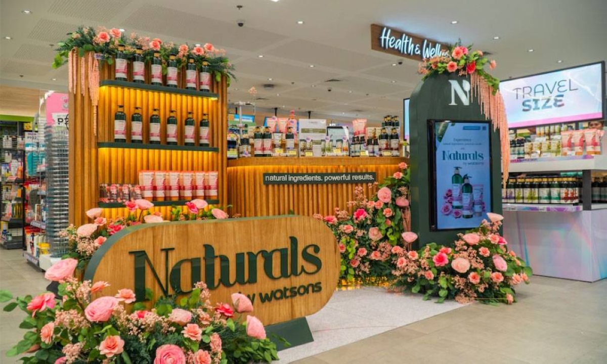 Naturals by Watsons unveils the Prestige Rose variant with an elegant showcase display inside the Watsons flagship store in SM North Edsa.