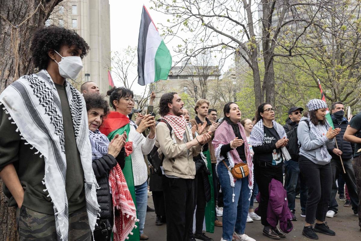 YOUTH POWER Pro-Palestinian students and activists at an encampment on the campus of McGill University in Montreal, Canada, on Saturday, May 4, 2024. AFP PHOTO