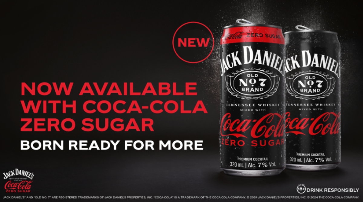 Jack Daniel's and Coca-Cola Zero Sugar ARTD now available in PH