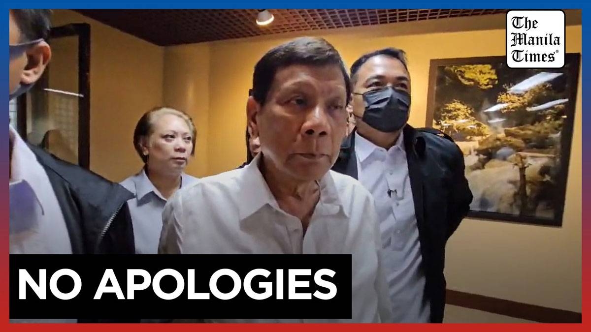 WATCH: Ex-president Duterte unapologetic | The Manila Times