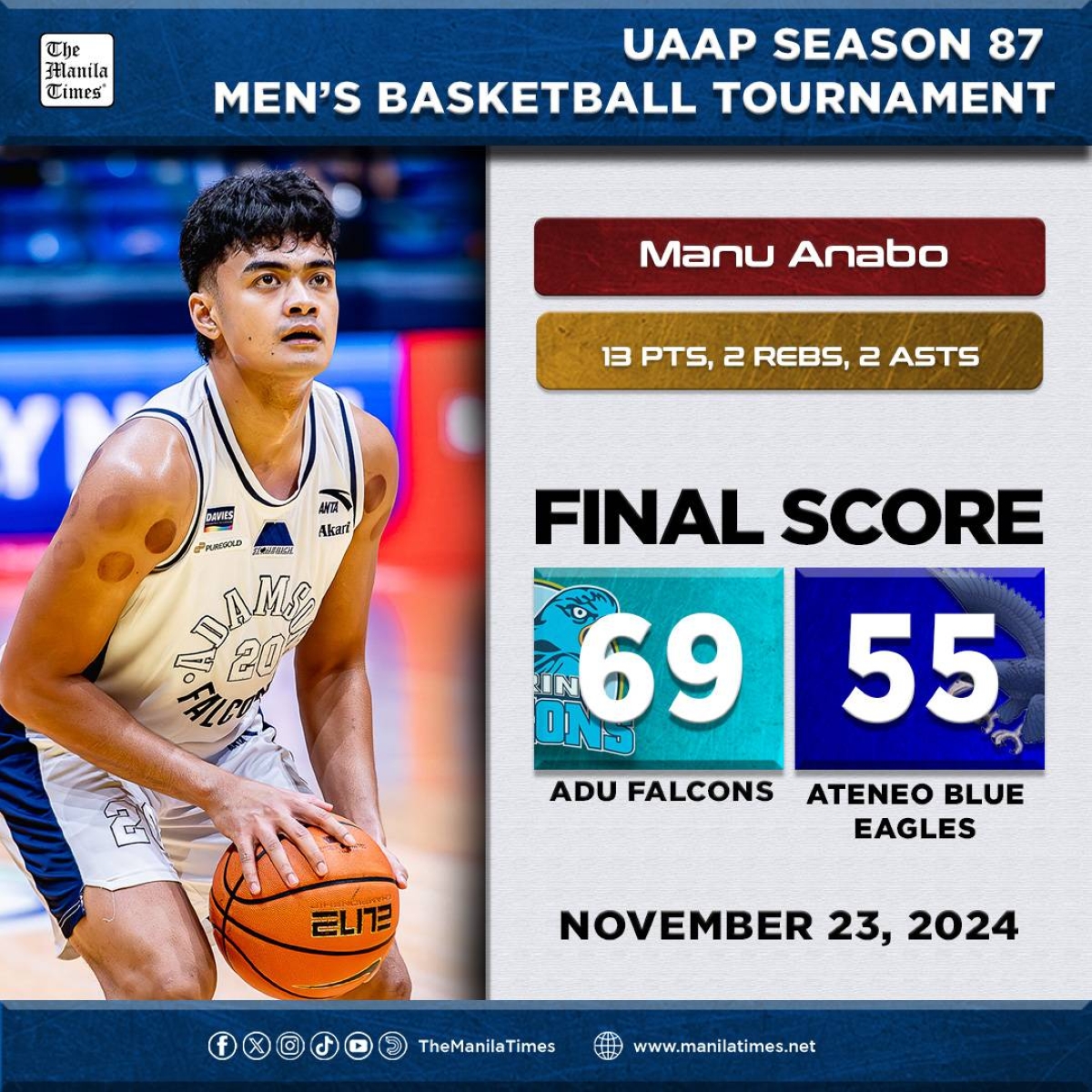 LOOK: ADAMSON def. ATENEO, 69-55 | The Manila Times