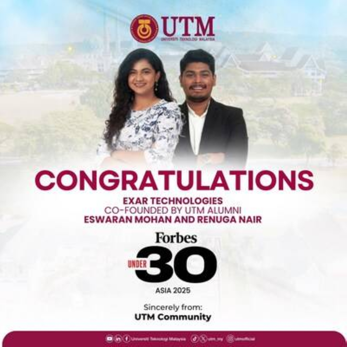 Eswaran Mohan and Renuga Nair: UTM Innovators Shaping Asia's Digital ...