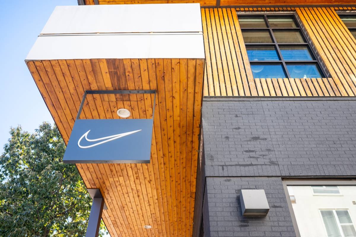 ROUGH SAILING A Nike logo is displayed at a Nike store on Feb. 5, 2026, in Austin, Texas. Nike on March 31 is anticipating a drop in its fourth-quarter sales owing to weakness in China. AFP PHOTO 