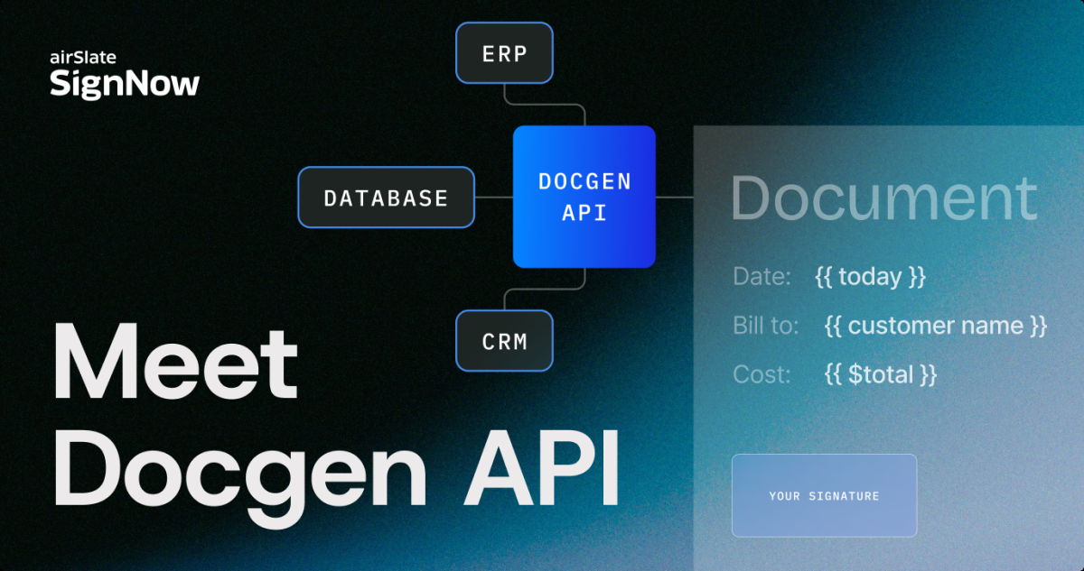 SignNow Launches Docgen API to Automate Business Document Creation and ...