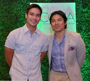 Century Properties brand ambassador Piolo Pascual with Century co-COO and Acqua project head Marco Antonio