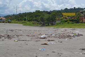 The two creeks observed as the source of large volume of wastes in the community, which affect the hygiene and sanitation of the surfing area