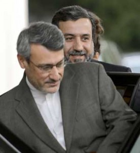 Iran’s deputy Foreign Minister Abbas Araghchi leaves his hotel at the second day of closed-door nuclear talks on Wednesday in Geneva. AFP PHOTO