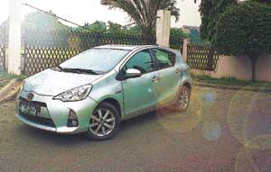 Toyota Prius c about the same size as its Yaris sibling. It’s better equipped inside though, and it packs a vastly more complicated powertrain.