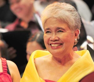 Professor Leonor Briones, Manila Concert Choir president and Siliman University Board of Trustees chairperson