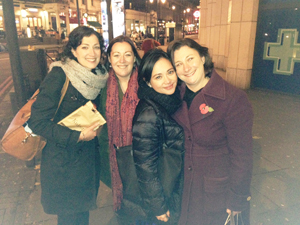 We picked up right where we left off.  After 19 years, I was reunited with three of my best friends from boarding school (from left) Debbie Burgess- Gibbs, Hayley McCann and Lucy Puttick- Horder